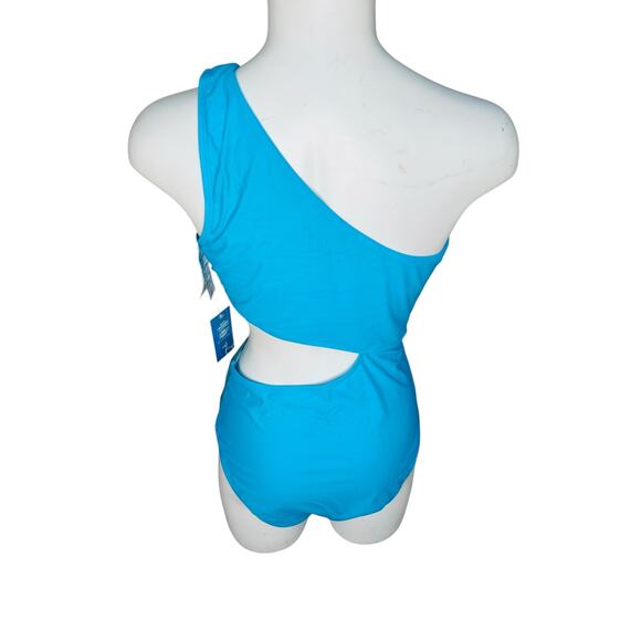 Cupshe One Shoulder Colorblock Swimsuit Tummy Control Cutout | Size M NWT - Picture 10 of 14